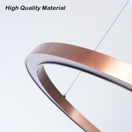 Immax NEO 07327L - LED luster s mogućnošću prigušivanja na sajli FINO LED/55W/230V 80 cm Tuya ružičasto zlato + daljinski upravljač