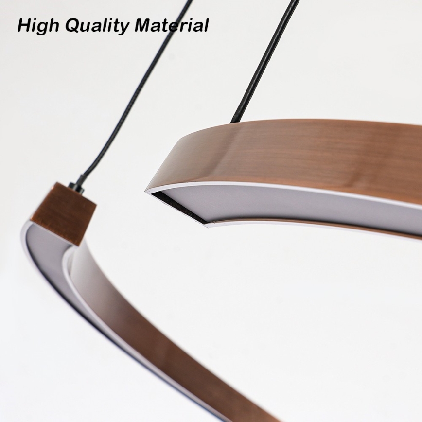 Immax NEO 07328L - prigušivi LED luster na sajli FINO LED/72W/230V 120 cm ružičasto zlato Tuya + daljinski upravljač