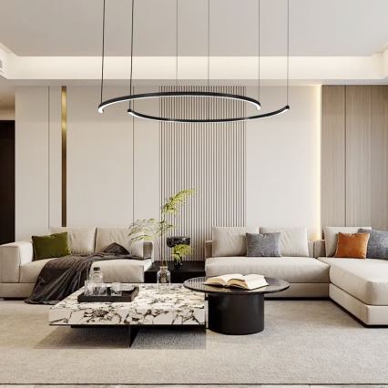 Immax NEO 07329L - LED luster na sajli FINO, s mogućnošću prigušivanja, LED/72W/230V, 120 cm, Tuya, crna + daljinski upravljač