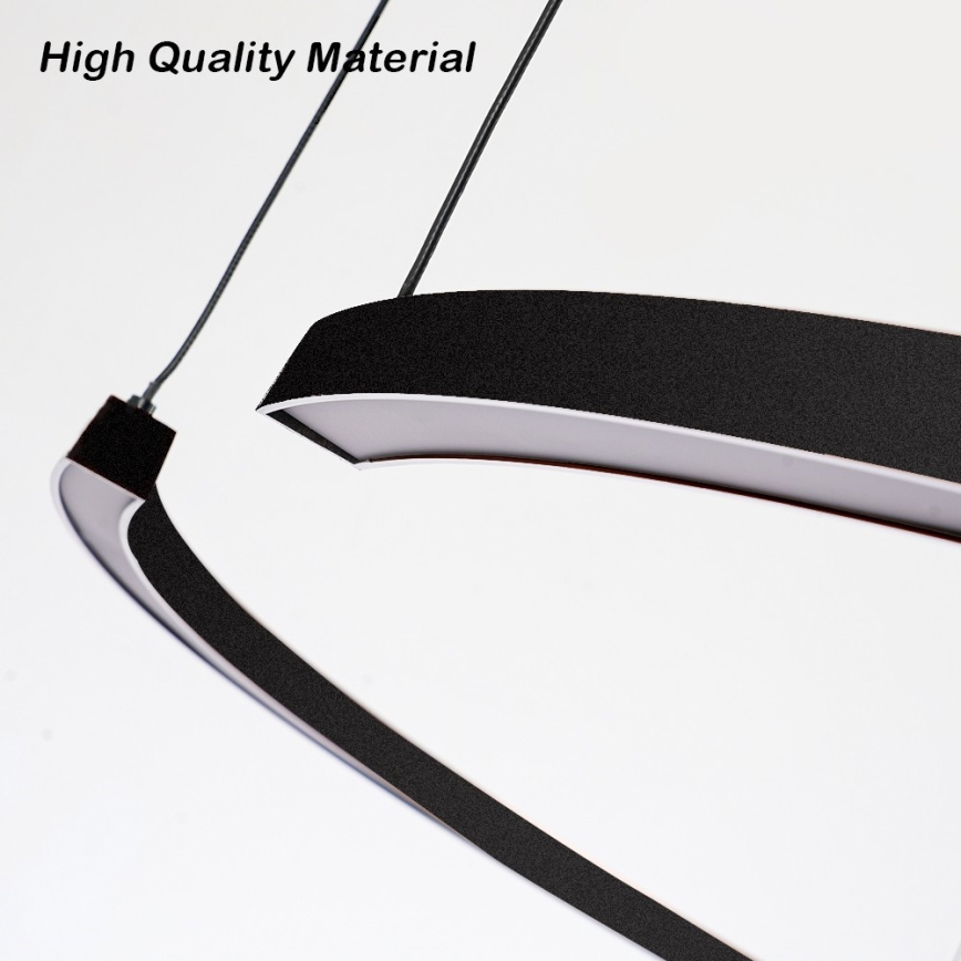 Immax NEO 07329L - LED luster na sajli FINO, s mogućnošću prigušivanja, LED/72W/230V, 120 cm, Tuya, crna + daljinski upravljač