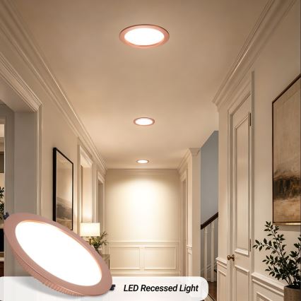 Immax NEO 07331L - LED prigušivo ugradno stropno svjetlo DOWN LED/36W/230V Wi-Fi Tuya Ø 23 cm ružičasto zlato