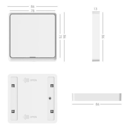 Immax NEO 07506L - Prekidač s jednom tipkom  SMART 1xCR2430 Zigbee 3.0 Tuya