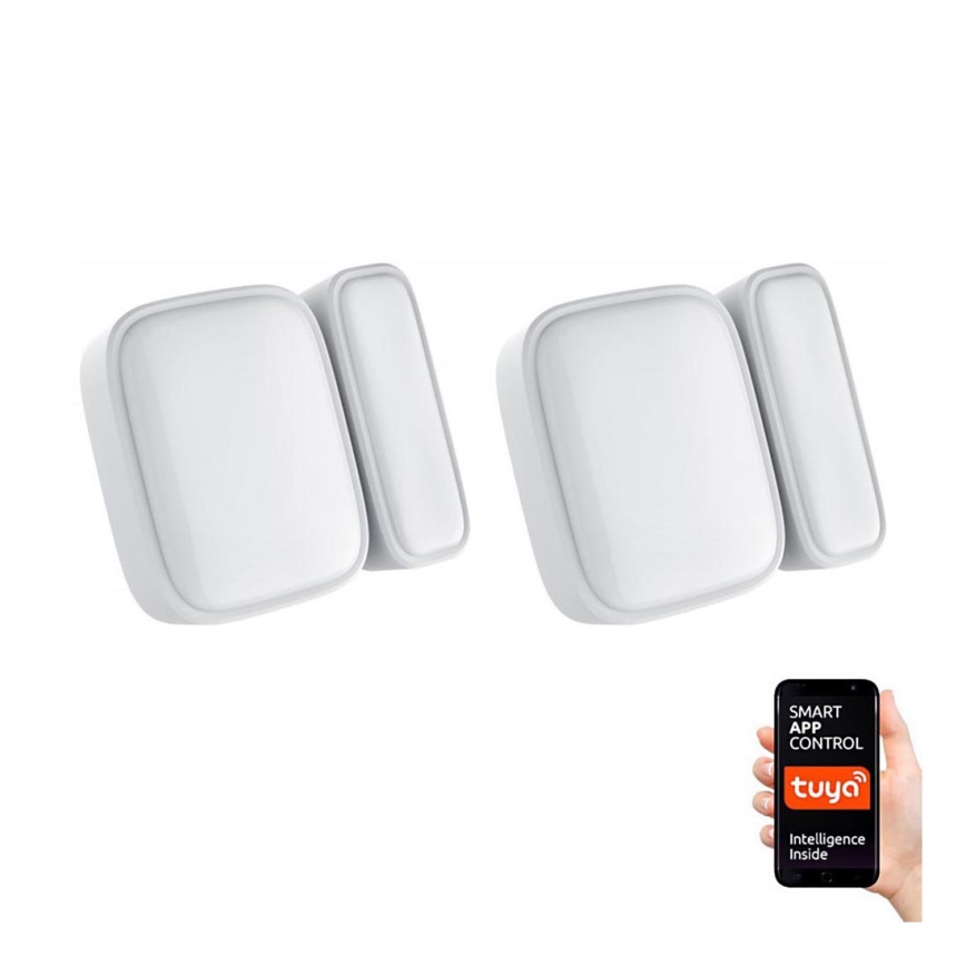 Immax NEO 07511L - SET 2x Magnetski senzor za prozore i vrata SMART 1xCR2032  Zigbee Tuya