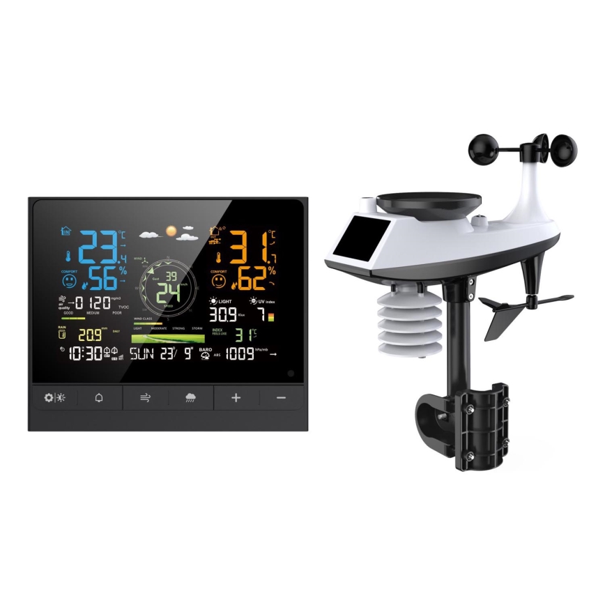 Immax NEO 07528L - Profesionalna meteorološka postaja 7 u 1 NEO LITE SMART 5V/2xAAA + 3xAA