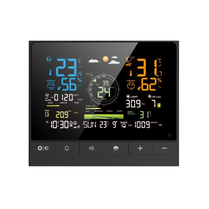 Immax NEO 07528L - Profesionalna meteorološka postaja 7 u 1 NEO LITE SMART 5V/2xAAA + 3xAA