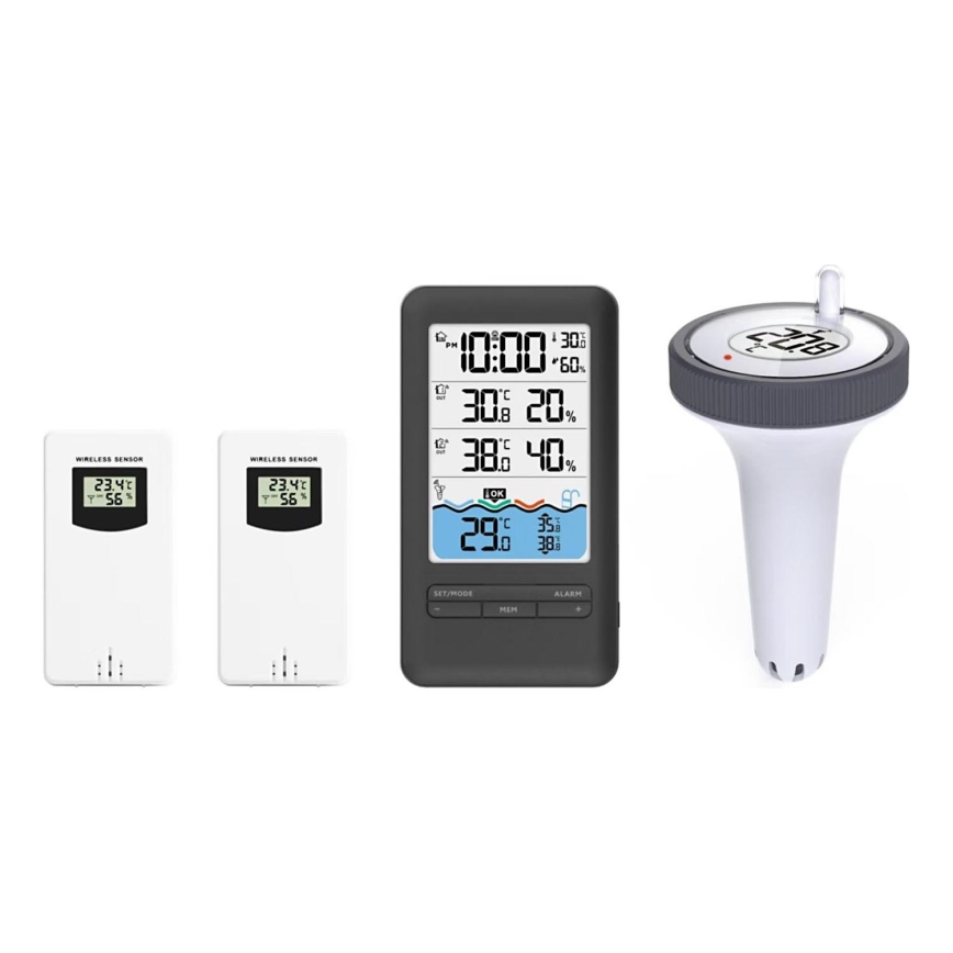 Immax NEO 07529L - Pametni senzor temperature za bazen +2x unutarnji senzor temperature i vlažnosti Wi-Fi Tuya