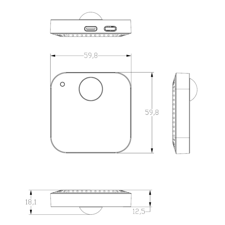 Immax NEO 07530L - Pametni senzor pokreta (PIR), prisutnosti i osvjetljenja USB/5V
