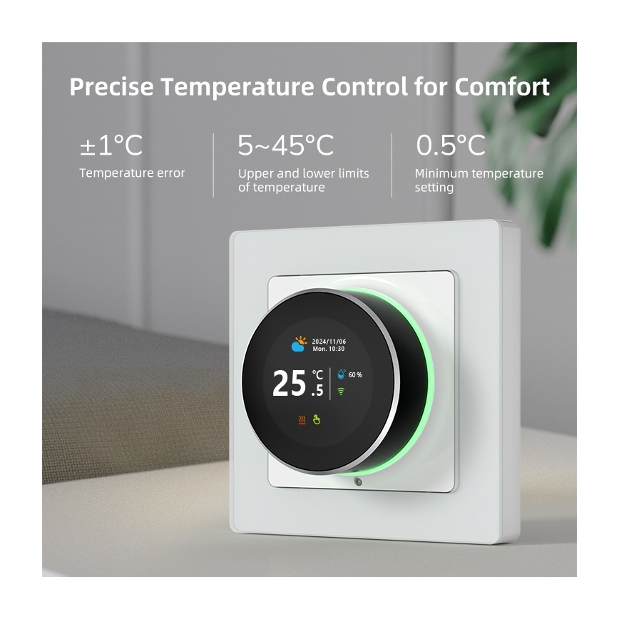 Immax NEO 07534L - Pametni termostat za podno grijanje 230V/3A, Wi‑Fi (Tuya)