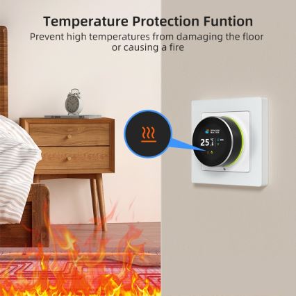 Immax NEO 07534L - Pametni termostat za podno grijanje 230V/3A, Wi‑Fi (Tuya)