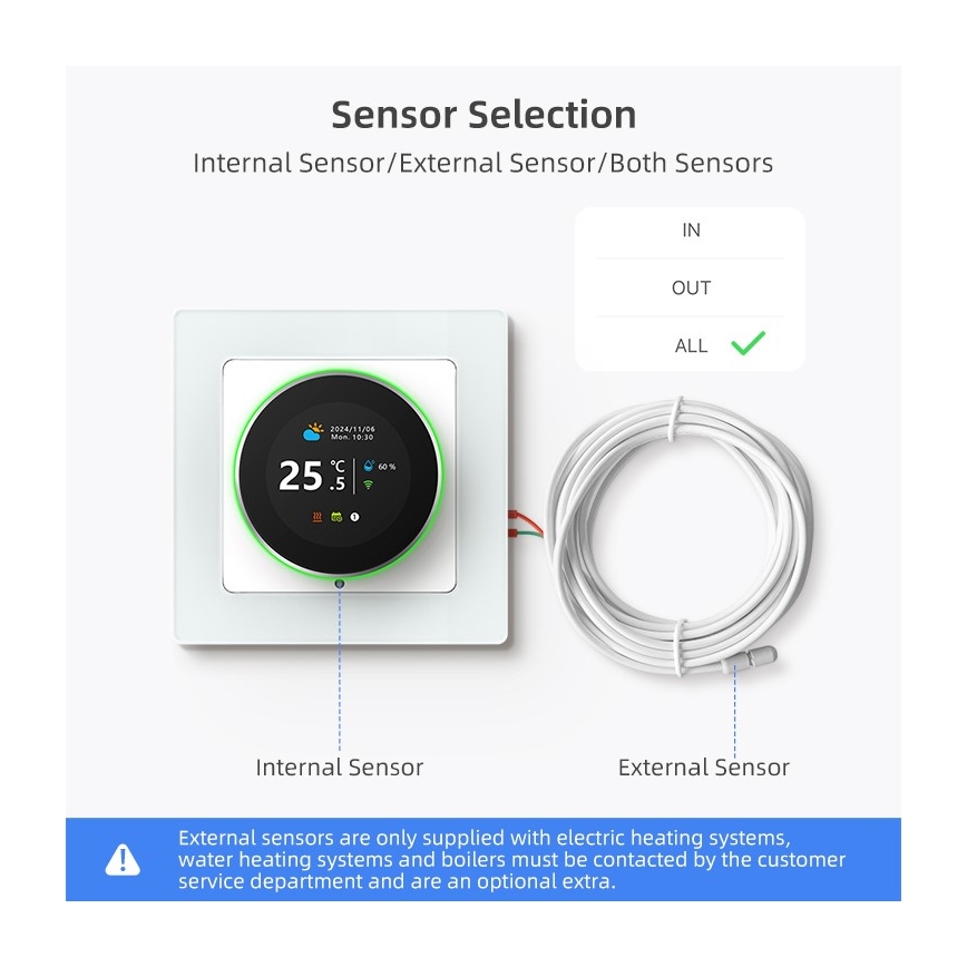 Immax NEO 07535L - Termostat za električno podno grijanje SMART 230V/16A Wi-Fi Tuya