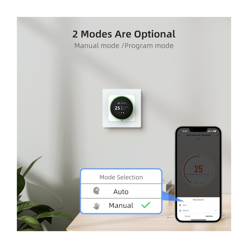 Immax NEO 07535L - Termostat za električno podno grijanje SMART 230V/16A Wi-Fi Tuya