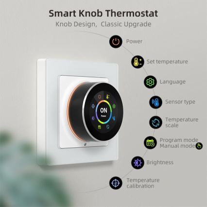Immax NEO 07535L - Termostat za električno podno grijanje SMART 230V/16A Wi-Fi Tuya