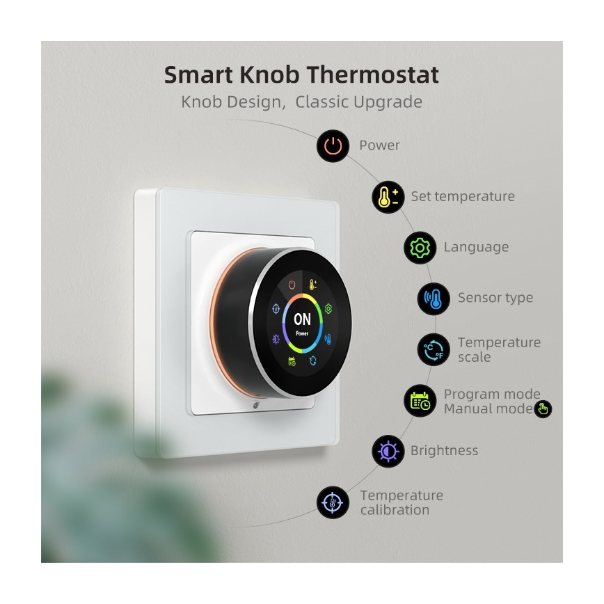 Immax NEO 07535L - Termostat za električno podno grijanje SMART 230V/16A Wi-Fi Tuya
