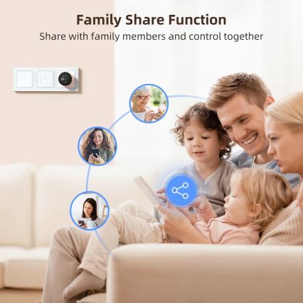 Immax NEO 07538L - SMART prekidač s jednim gumbom 230V Wi-Fi Tuya