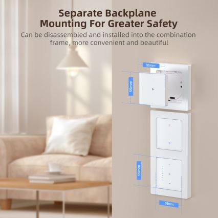 Immax NEO 07538L - SMART prekidač s jednim gumbom 230V Wi-Fi Tuya
