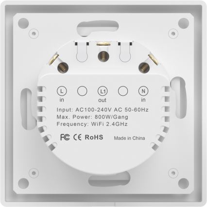 Immax NEO 07538L - SMART prekidač s jednim gumbom 230V Wi-Fi Tuya