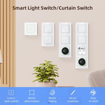 Immax NEO 07539L - Pametni prekidač s dvije tipke 230V Wi‑Fi Tuya