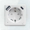 Immax NEO 07553L - Pametna utičnica E 16A/230V s 1× USB-A i 1× USB-C PD 20W Tuya