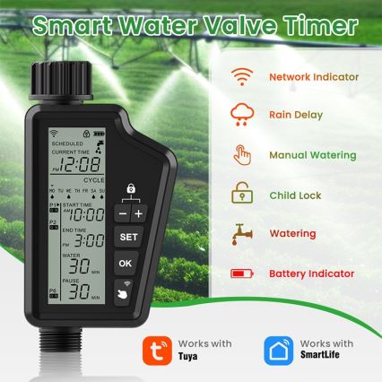 Immax NEO 07556L - Ventil za navodnjavanje 4x AA, IP65, Wi-Fi Tuya
