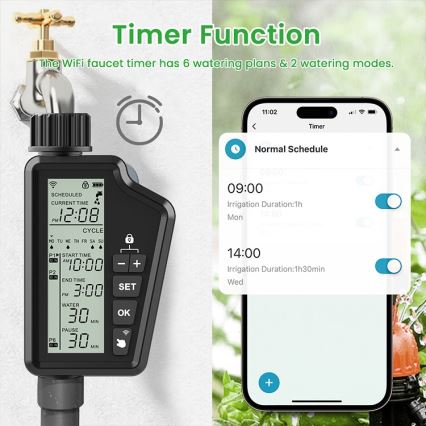 Immax NEO 07556L - Ventil za navodnjavanje 4x AA, IP65, Wi-Fi Tuya