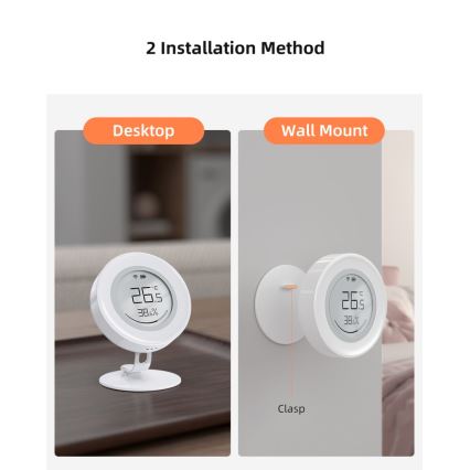 Immax NEO 07557L - Pametan senzor temperature i vlage 1xCR2430 Tuya