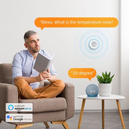 Immax NEO 07557L - Pametan senzor temperature i vlage 1xCR2430 Tuya