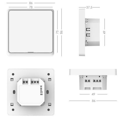 Immax NEO 07569L - Prekidač s 1 tipkom SMART 230V Wi-Fi Tuya