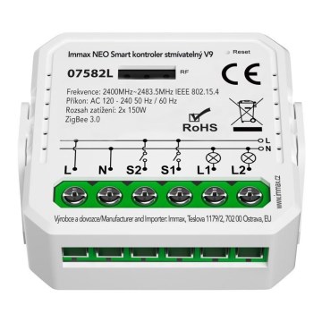 Immax Neo 07582L - Pametni dimer kontroler V9 s 2 tipke Tuya