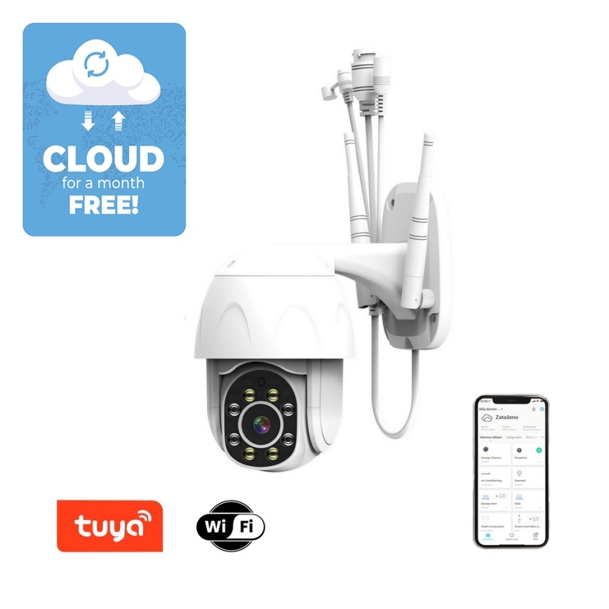 Immax NEO 07702L-3 - Pametna vanjska kamera sa senzorom RJ45 1080p 230V IP65 Wi-Fi Tuya