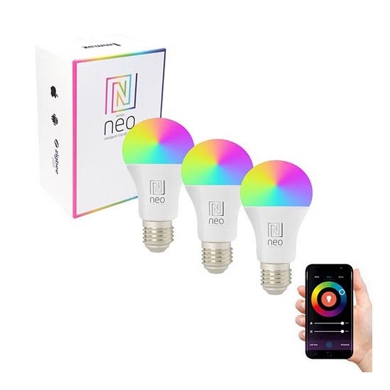 Immax NEO 07712C - SET 3x LED RGB+CCT Prigušiva žarulja NEO LITE Wi-Fi Smart E27/9W/230V 2200-6500K