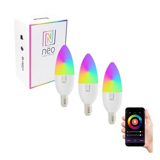 Immax NEO 07716C - SET 3x LED RGB+CCT Prigušiva žarulja E14/5,5W/230V Wi-Fi Tuya 2700K