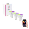 Immax NEO 07724C - SET 3x LED RGB+CCT Prigušiva žarulja GU10/4,8W/230V 2700K Wi-Fi Tuya