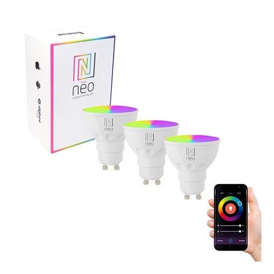 Immax NEO 07724C - SET 3x LED RGB+CCT Prigušiva žarulja GU10/4,8W/230V 2700K Wi-Fi Tuya
