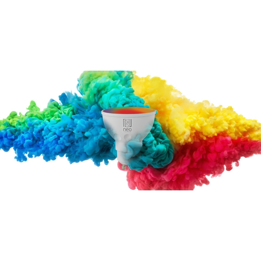 Immax NEO 07724L - LED RGB+CCT Prigušiva žarulja GU10/4,8W/230V 2700K Wi-Fi Tuya