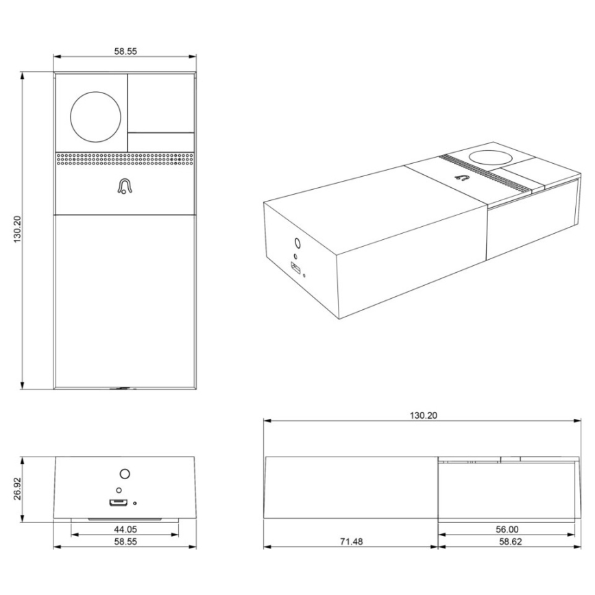 Immax NEO 07728L - Zvono s kamerom NEO LITE Smart Wi-Fi Tuya IP54