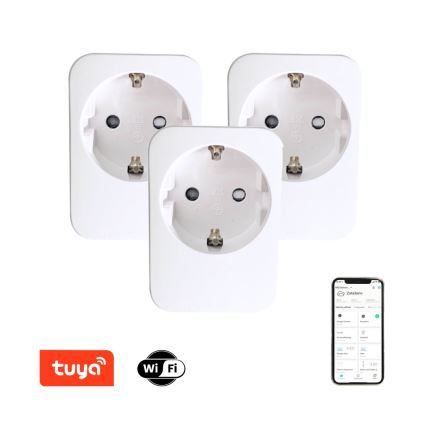 Immax NEO 07761C - SET 3x Pametna utičnica NEO LITE 3680W/230V/16A Wi-Fi Tuya