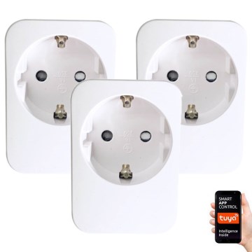 Immax NEO 07761C - SET 3x pametnih utičnica NEO LITE 3680W/230V/16A Wi-Fi Tuya SCHUKO