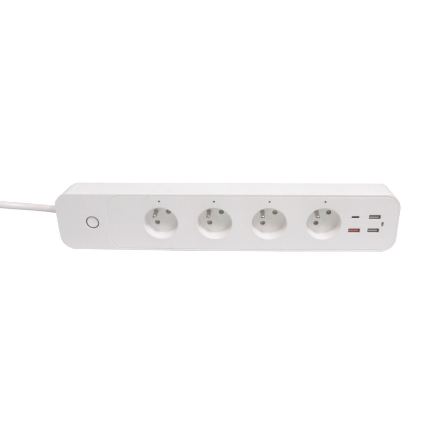 Immax NEO 07771L- Produžni kabel NEO LITE Smart 4AC+3xUSB+1xUSB C Wi-Fi Tuya