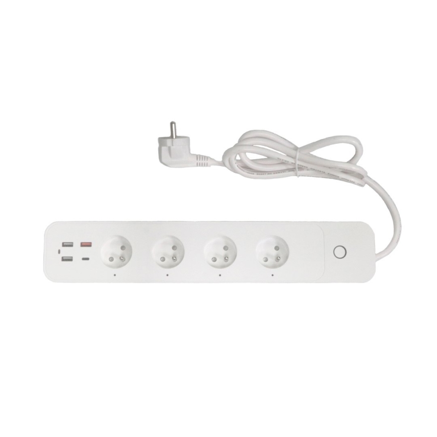 Immax NEO 07771L- Produžni kabel NEO LITE Smart 4AC+3xUSB+1xUSB C Wi-Fi Tuya