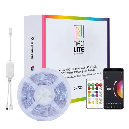 Immax NEO 07775L - LED RGB+CCT Prigušiva traka NEO LITE LED/48W/230V 10 m IP65 MUSIC Wi-Fi Tuya + daljinski upravljač