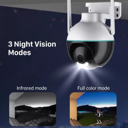 Immax NEO 07782L - Pametna vanjska kamera sa senzorom BALL 355° P/T 4MP IP65 Wi-Fi Tuya