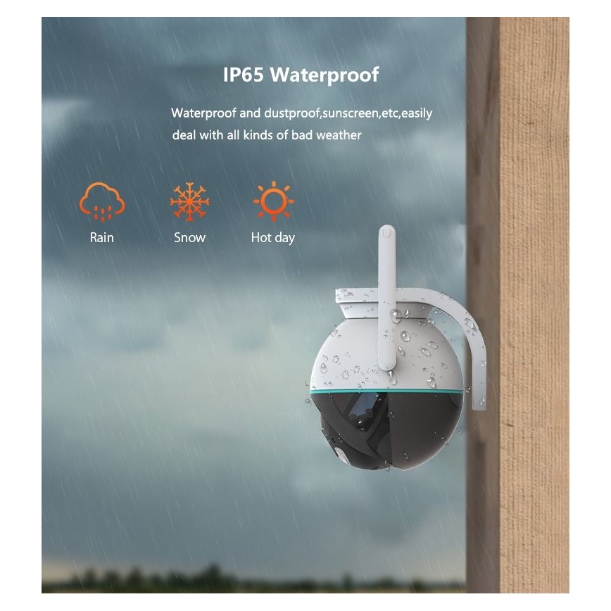 Immax NEO 07782L - Pametna vanjska kamera sa senzorom BALL 355° P/T 4MP IP65 Wi-Fi Tuya