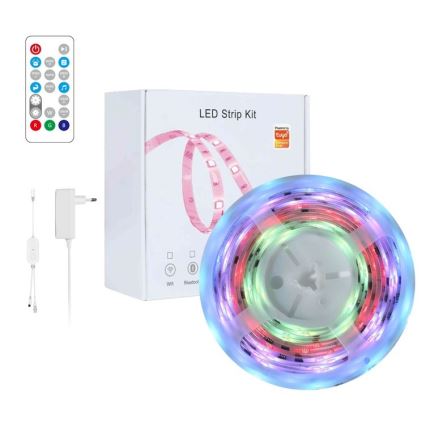 Immax NEO 07791L - LED RGB Prigušiva traka NEO LITE LED/18W/230V 5m IP65 MUSIC Wi-FI Tuya + daljinski upravljač
