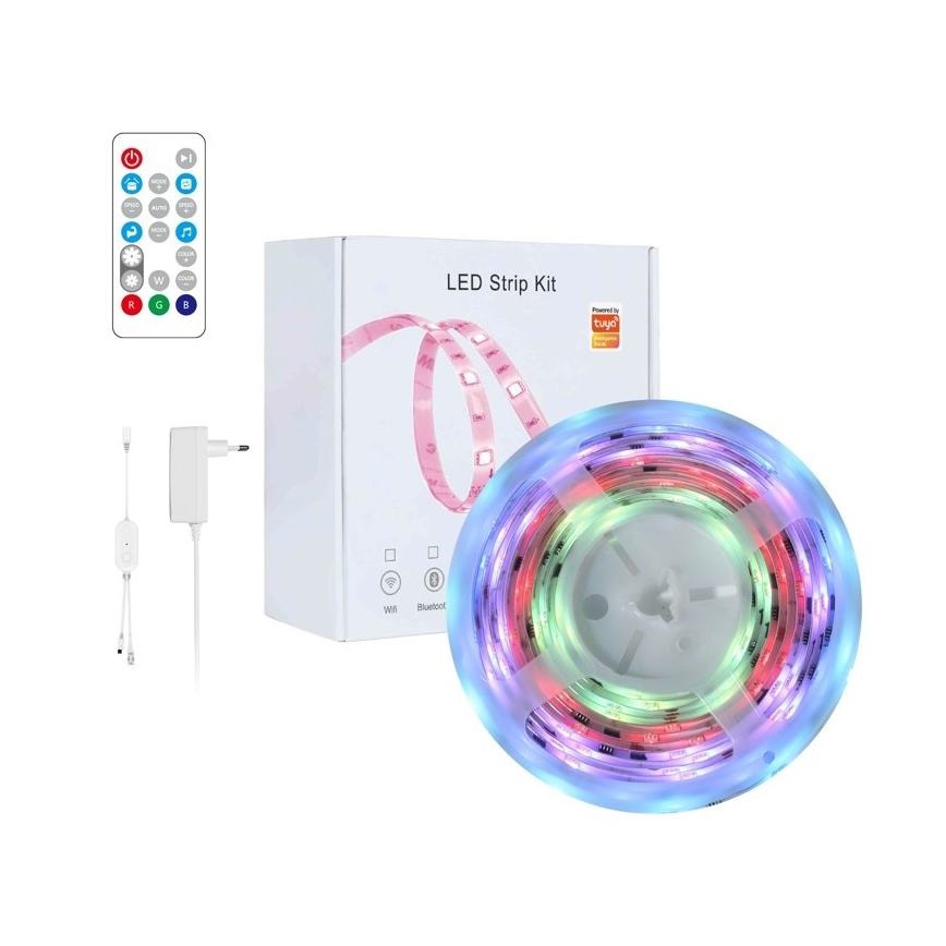 Immax NEO 07791L - LED RGB Prigušiva traka NEO LITE LED/18W/230V 5m IP65 MUSIC Wi-FI Tuya + daljinski upravljač