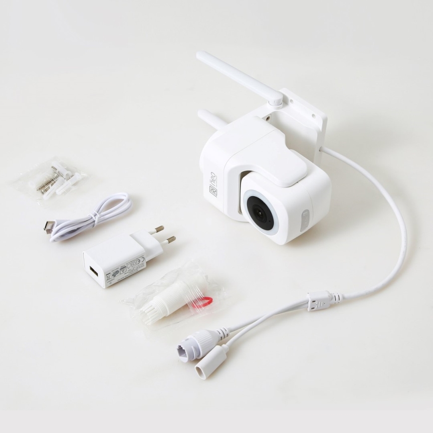 Immax NEO 07793L - Pametna vanjska kamera sa senzorom CUBE 4MP 5V IP65 Wi-Fi Tuya
