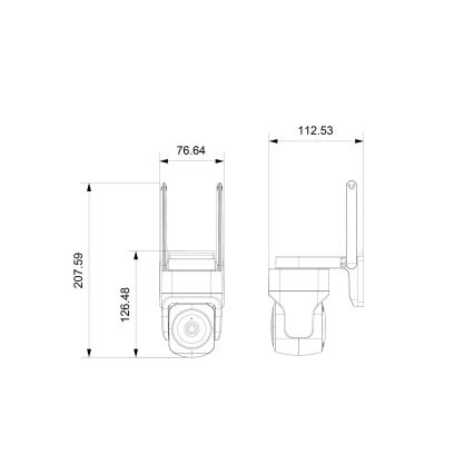Immax NEO 07793L - Pametna vanjska kamera sa senzorom CUBE 4MP 5V IP65 Wi-Fi Tuya