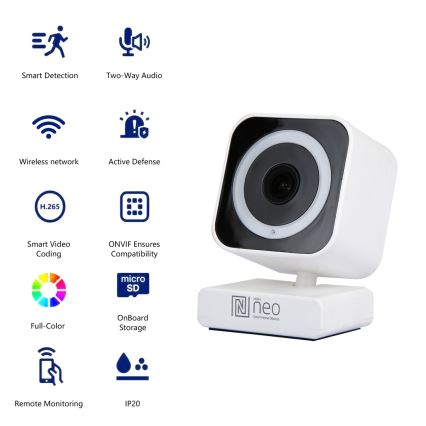 Immax NEO 07796L-Pametna unutarnja kamera sa senzorom LITTLE CUBE 3MP 5V Wi-Fi Tuya