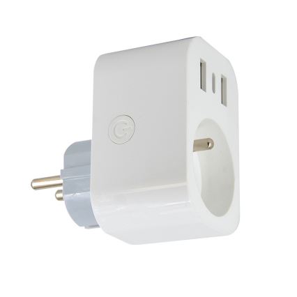 Immax NEO 07799L - Pametna razdjelna utičnica 16A/230V + 2xUSB+1xUSB C Wi-Fi Tuya