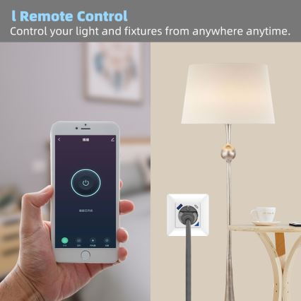 Immax NEO 07801L - Pametna utičnica 16A/230V + 1xUSB-A+1xUSB-C Tuya SCHUKO