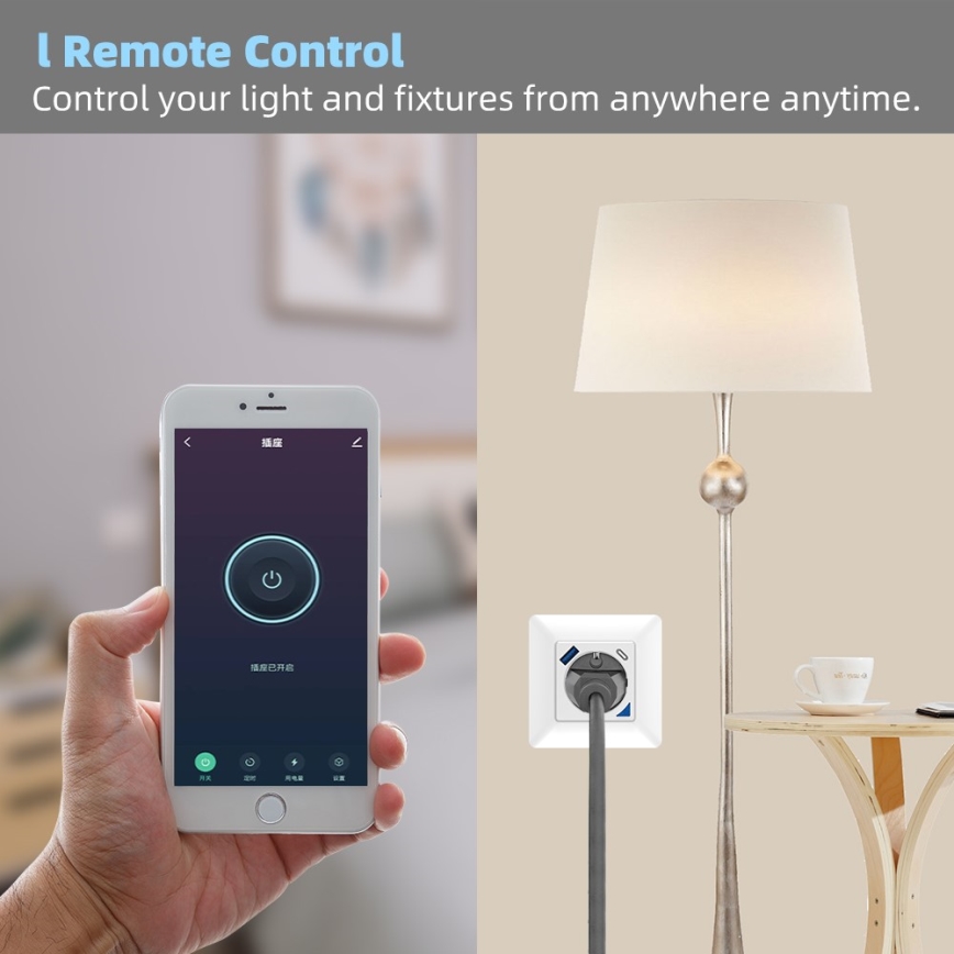 Immax NEO 07801L - Pametna utičnica 16A/230V + 1xUSB-A+1xUSB-C Tuya SCHUKO